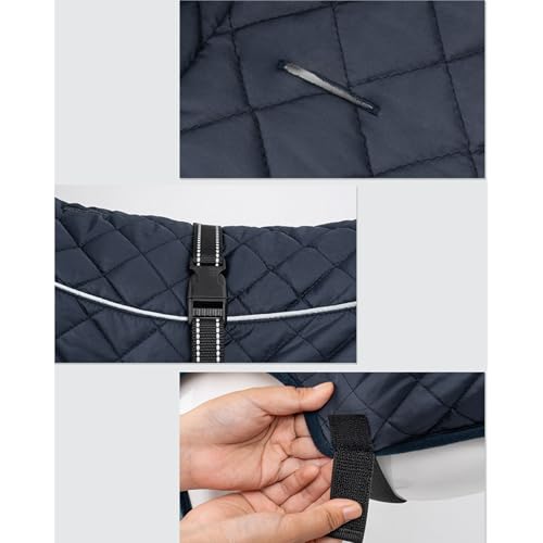 Abrigo para perros con material aislante y chaleco reflectante para esquí y paseo 8
