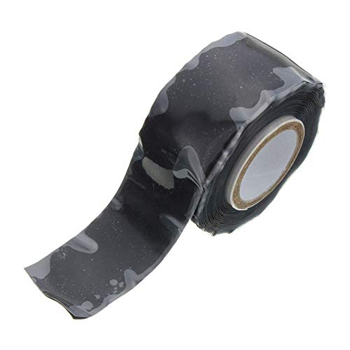 Image of A Roll of 2.5cm X 3M Black Self Fusing Rubber Tape Self Fusing Waterproofing Silicone Tape for Pipes, Joints and Electrical Repairs
