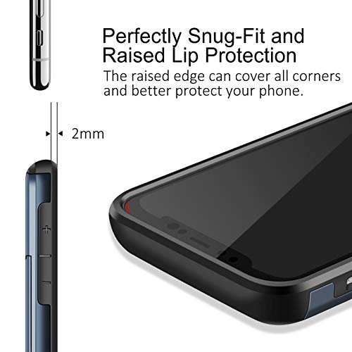 Samonpow Case For Iphone Xr Hybrid Iphone Xr Wallet Case Card Holder Shell Heavy Duty Anti Scratch Dual Layer Hard Pc Soft Rubber Bumper Cover For Iphone Xr 6.1 Inch Dark Blue #TOP5