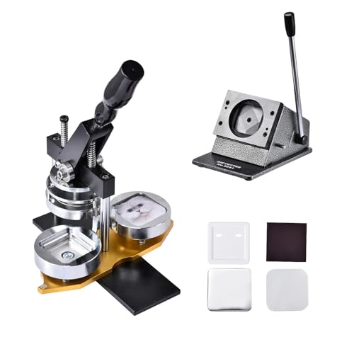 Image of 2x2inch Square Magnet Maker Machine Kit, 50x50mm Fridge Magnets D-IY Photo Magnet Making Press Machine+Paper Cutter+100 Sets Materials