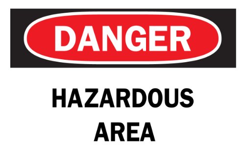 Panneau de danger adhésif Brady 85493 contre les risques d'accidents de travail