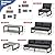 Suvivityse 5-Piece Aluminum Patio Furniture Sets for Stylish Relaxation, Outdoor Sectional Featuring Modern Design with Yarn-Dyed Fabric Cushion and Coffee Table