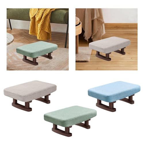 Petit repose-pieds ottoman bas 40x30x18 cm rectangulaire pour studio - 7