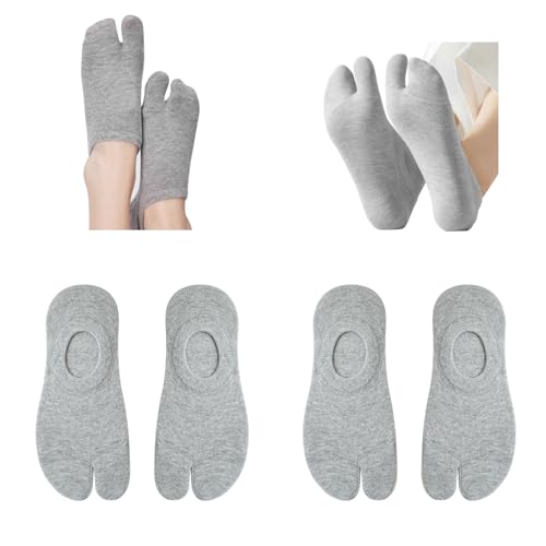 Image of Flip Flop Tabi Socks Split 2 Toe No Show Low Cut Socks Cotton Big Toe Ankle Japanese Style Sock 2 Pairs