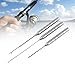 Chiffonade 3PCS Fishing Bait Needle Aluminum Alloy Fishing Bait Needle Rigging with Drill Stringer Hook Needles for Saltwater Freshwater Anglers(Silver)