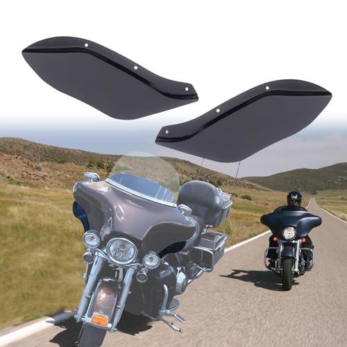 KAKABAS Smoked Black Fairing Air Deflectors, Side Wings Windshield Side