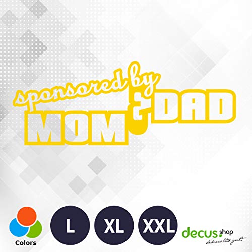 Decus Pegatina Sponsored by MOM and Dad L 2431