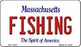 Fishing Massachusetts State License Plate Magnet M-11004