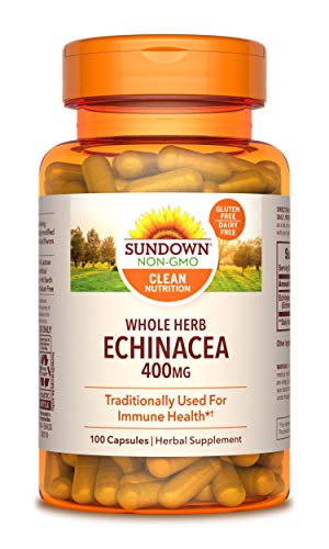 Sundown Echinacea Whole Herb 400 mg, 100 Capsules