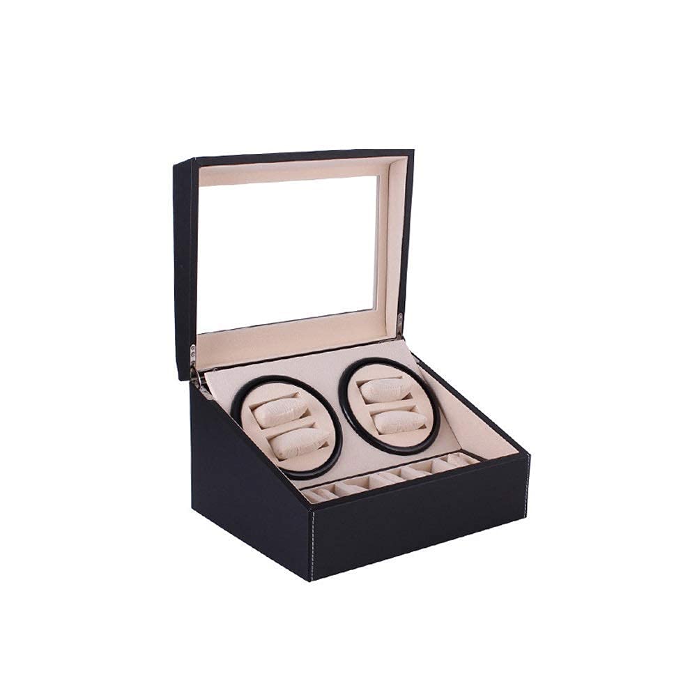 NZPOST Automatic Watch Winder,Box, Can Accommodate 4 Watches, Ultra-Quiet Anti-Magnetic Motor, Soft and Elastic Pillow