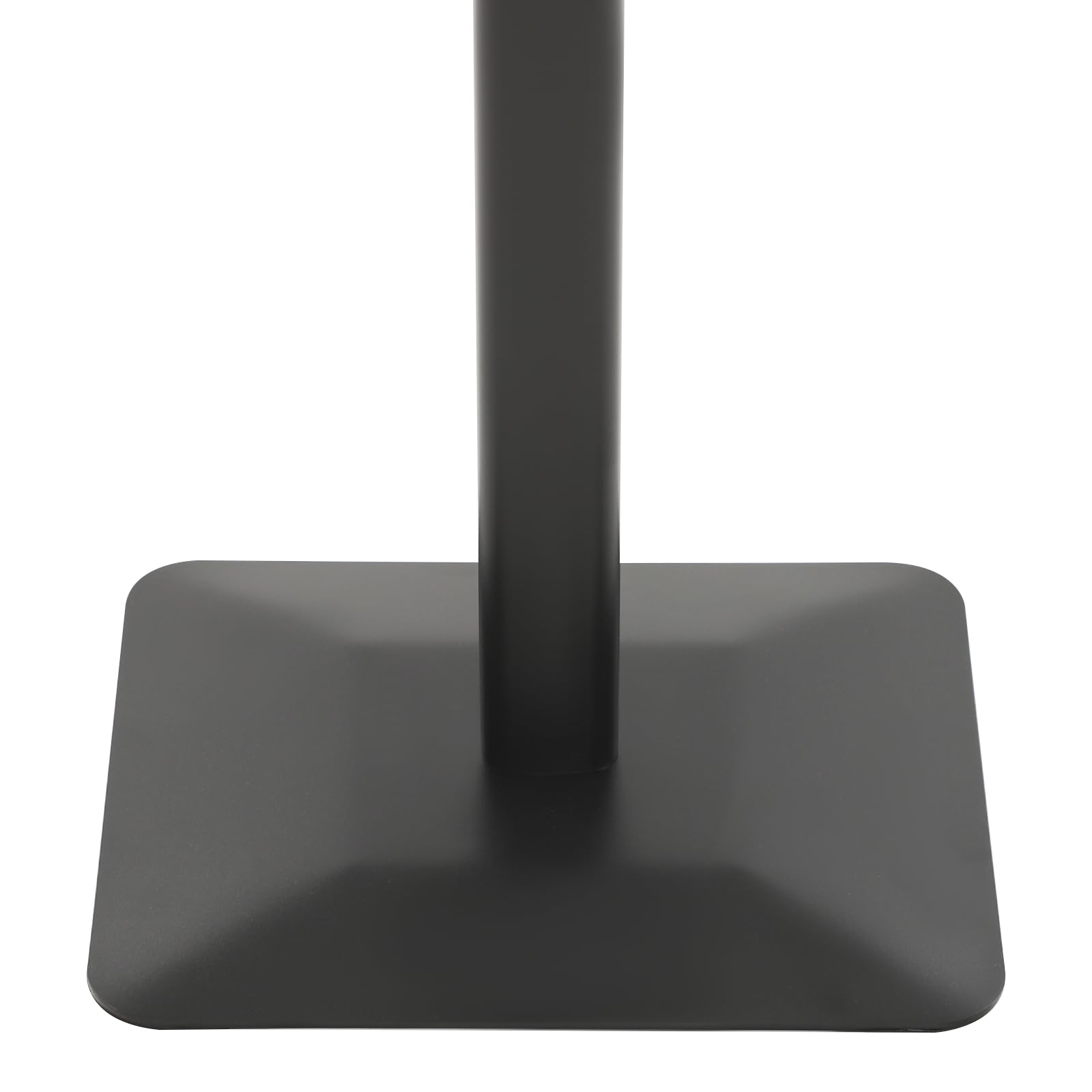 Soporte para menús, 32 x 28 cm, de metal negro, con anillas de 3 cm y ángulo de inclinación ajustable, altura de 115 cm, soporte de información