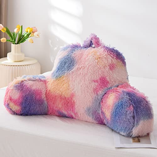 A Nice Night Pink Reading Pillow, 17" Bed Wedge Pillows with Arm