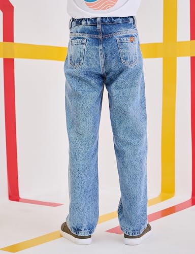 Image of Amazon Brand - Symbol Boys Cotton Baggy Fit Jeans | Casual Denim | Age 6-14 Years