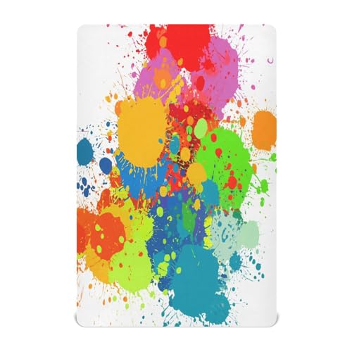 JUMBEAR Colored Lacquer Painting Basket Fitted Sheets,Newborn Pram Sheets Fitted,Cozy and Breathable Crib Baby Bassinet Sheets for Boy and Girl,Easy Care Soft Fitted Sheet-M