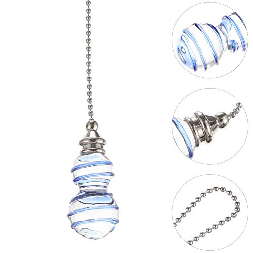 Mobestech 2Pcs Lâmpada de Cristal Puxar Ventilador de Teto Lâmpada de Cristal Puxar Cadeia Extensor