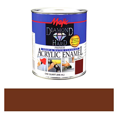 Majic Paints 815472 Diamond Hard Acrylic Enamel High Gloss Paint, 1 Quart, Red Oxide Primer