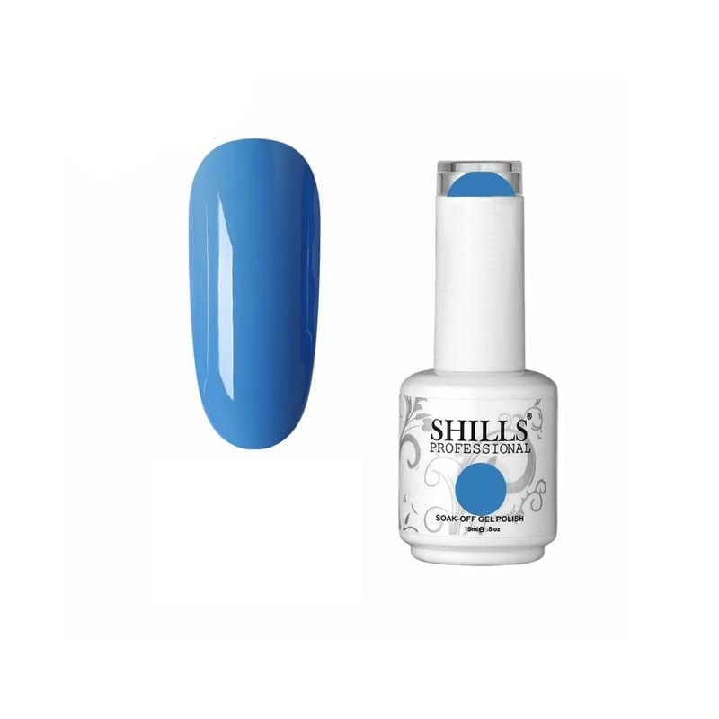 Image of SHILLS PROFESSIONAL UV /LED Soak Off Gel Polish (Gel Nail Polish) Nail Art Nail Polish Color Shade 195, Glossy Finish, 15ml