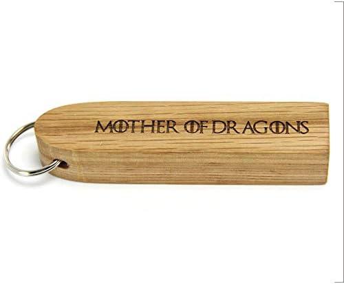 Chunky Solid Oak Engraved Key Ring. Personalised Wooden Key Fob. Customise with Your Message.