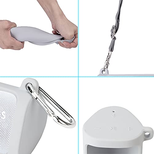 Khanka Siliconen hoesje voor Sonos Roam/Roam SL draagbare draadloze luidspreker, met schouderriem en karabijnhaak… - Image 5