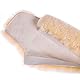 Merauno® Echt Lammfell Gurtschoner Bauchgurtschoner für Westerngurt Dressurgurt Rundum echtes Fell für Ihren Sattelgurt echte Lammwolle (Natur, 50 * 12cm(L*B))