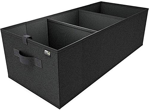 MIU COLOR Car Trunk Organizer for SUV, Expandable Large Capacity, Sturdy Cargo Trunk Storage Organizer, Non Slip Bottom, Black, 70L