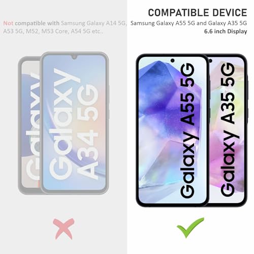 Image of SupCares Tempered Glass for Samsung Galaxy A35 and Samsung Galaxy A55 (6.6 Inch) With Installation Kit | Military-Grade Gorilla Screen Protector | Edge to Edge Coverage | Black