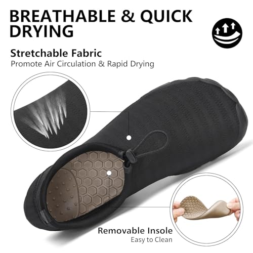 Image of Mishansha Womens Mens Water Swim Shoes Wide Toe Box Barefoot Shoes US Size 5.5-13.5 Women / 3-11.5 Men