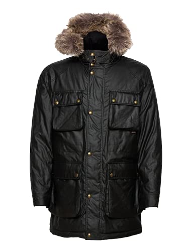 Belstaff Waxed Pathmaster Parka Coat, kaki, 44