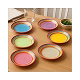 Passe au lave-vaisselle : non Service de table en porcelaine Multicolore (6 assiettes soupe multicolores 22 cm)