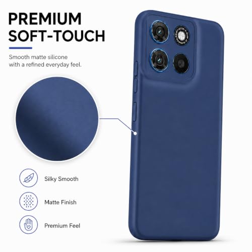 Image of FIRST MART Matte Silicone Back Cover for Motorola G Max - Blue