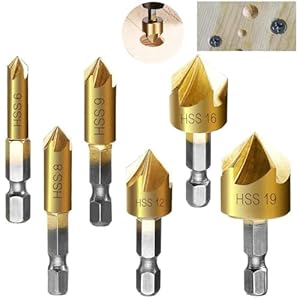 Lfdhcn 6 Stück HCS Fasenfräser Set