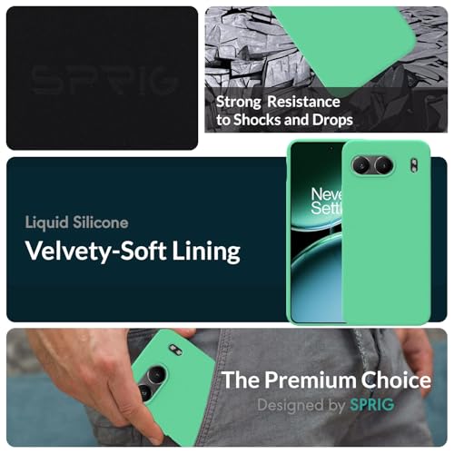 Image of SPRIG Compatible with OnePlus Nord 4 Premium SilkTone Back Cover Drop Tested Shock Proof Mobile Case for Men, Women, Boys and Girls with Camera Protection (Pastel Green)