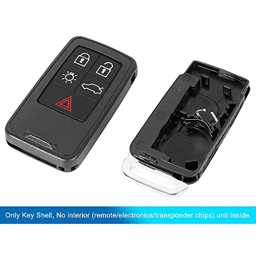 X AUTOHAUX Car Keyless Remote Key Fob Shell Case PG788A 5 Key Button Black, 7x3.5x1cm / 2.76"x1.38"x0.39"(L*W*H) - Image 4