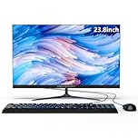 All-in-One Desktop Computer Celeron N5095 2.9Ghz 23 inch All-in-One PC 8GB RAM DDR4 512GB ROM 1920 * 1080 IPS Display Desktop Computer with Dual-Band WiFi & Bluetooth 5.1&HDMI,Wired Keyboard and Mouse