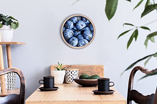 Horloge murale bois de bouleau Tulup lisible avec aiguilles noires anti-reflet - 5
