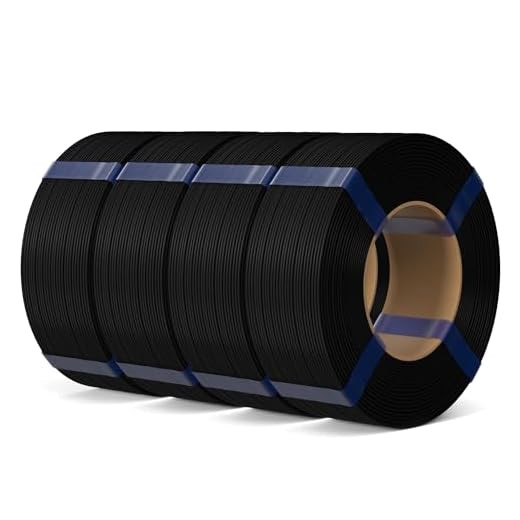 ELEGOO PLA Basic Refill Filament 1.75mm Black 4KG, 3D Printer Filament No Spool Dimensional Accuracy +/- 0.02mm, 3D Printing PLA for Reusable Spool Refilling