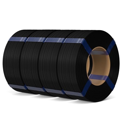 Image of ELEGOO PLA Basic Refill Filament 1.75mm Black 4KG, 3D Printer Filament No Spool Dimensional Accuracy + /- 0.02mm, 3D Printing PLA for Reusable Spool Refilling
