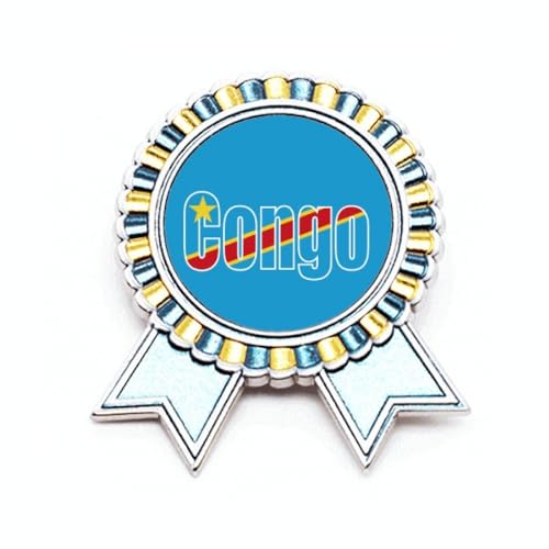 Broche drapeau Congo à porter pour les fêtes nationales et cérémonies