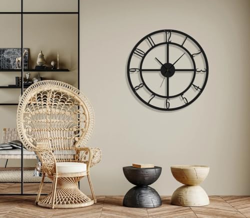 Image of Morden Metal Wall Clock for Living Room, Bedroom, Office, Kitchen, Stylish Wall Clock for Home and Hall, Designer Big Size Modern (DA-23, 60 CM)