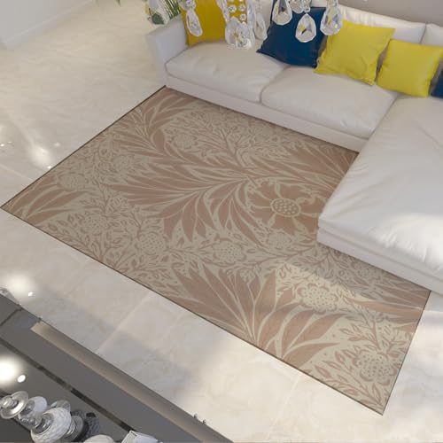 Tapis antidérapant doux à poil bas 100x150cm style vintage floral