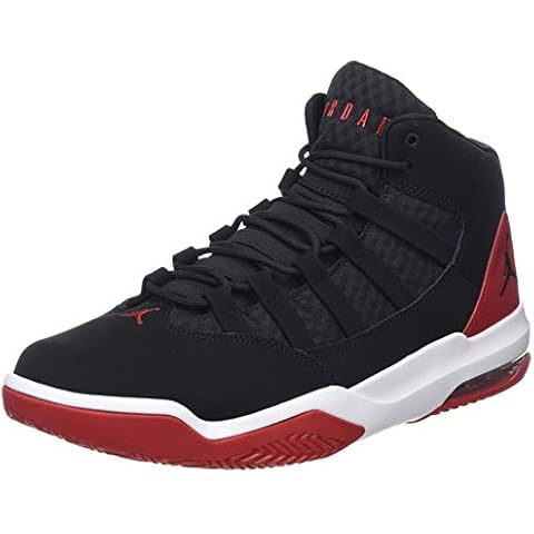 Nike Herren Jordan Max Aura Basketballschuhe, Schwarz (Black/Black-Gym Red 023), 43 EU Cover
