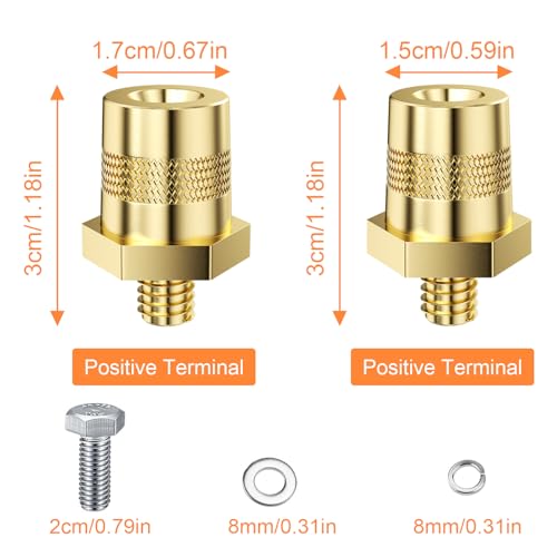 Newaner M8 Accukolom, paar accupolen, accupolen voor autoaccu's - Afbeelding 3