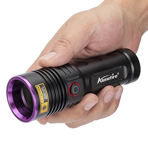 Alonefire Sv53 36W 365Nm Uv Flashlight Usb Rechargeable Ultraviolet Black Light Pet Urine Detector For Resin Curing, Fishing, Scorpion, Dry Glue, Minerals With Uv Protective Glasses, Battery Included #TOP5