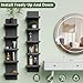 GHYKL 5 Tier Wall Shelf Unit, Black Versatile Lack Wall Shelf, Display Floating Shelves for Bedroom Bathroom Home Decor Organizer