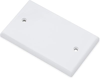 Amazon Basics Blank Wall Plate - 20-Pack, White