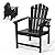 VINGLI Plastic Folding Adirondack Chair with Cup Holder, 100% Recyclable HDPE Material, Comfortable 380lb Weight Capacity for Outdoor Pool Patio Lounge Chair Lawn Furniture Fire Pit, 1 Pack, Black