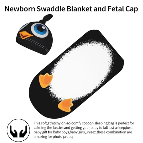 Image of Personality Cartoon Swaddling Blanket Beanie Hat Funny Blanket Sleeping Bag New Born Sleep Sacks for Boys Girls