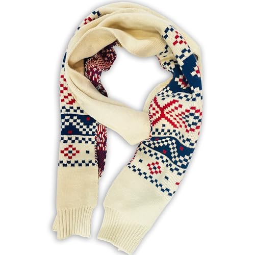 Écharpe de Noël contre le froid Blueberry Style blanc crème douce et anti-irritation