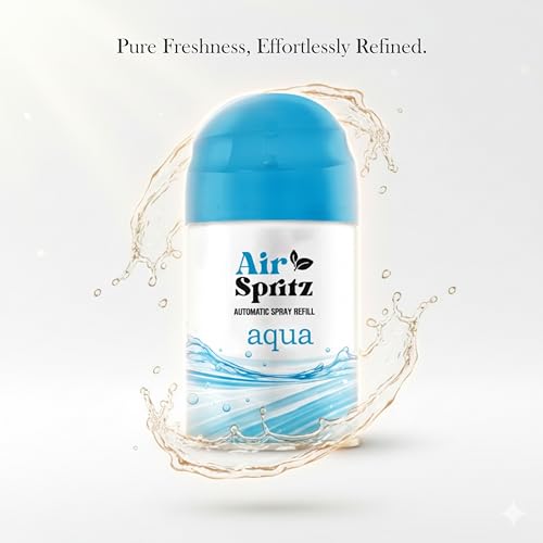 Image of Air Spritz 225ml Freshmatic Automatic Air Freshener Refill (Exotic Aroma | Lemon | Rose | Aqua - Pack of 4) | Automatic Room Freshener, Bathroom Freshener and Room Spray