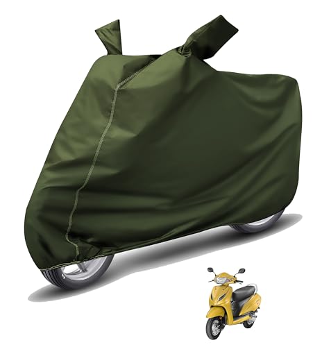 Image of Auto Hub Waterproof Scooty Cover Compatible with Activa 5G Dustproof, UV Protection Two Wheeler Scooty Activa 5G Cover - Green